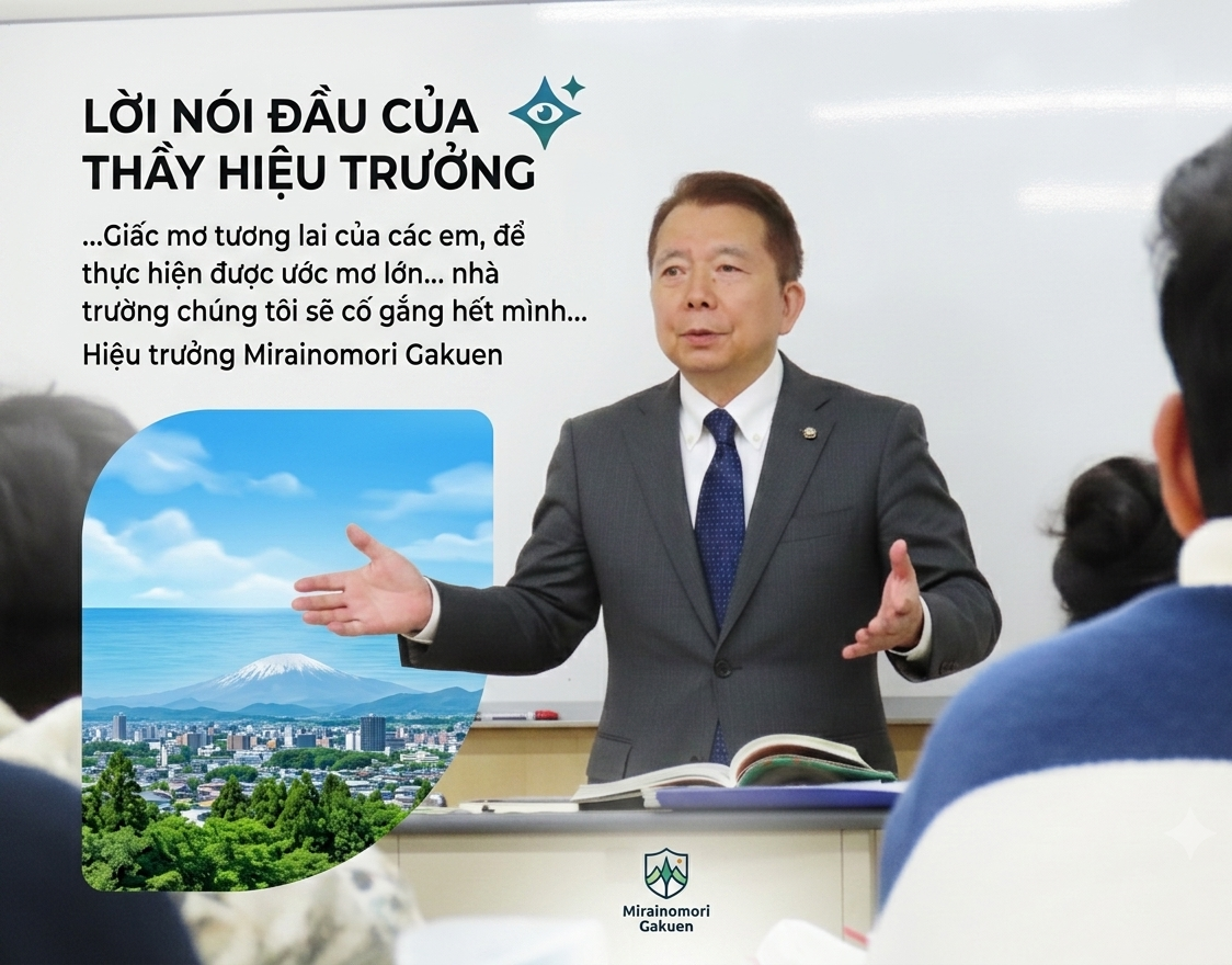 Lời nói đầu của thầy Hiệu trưởng - Học viện Mirainomori